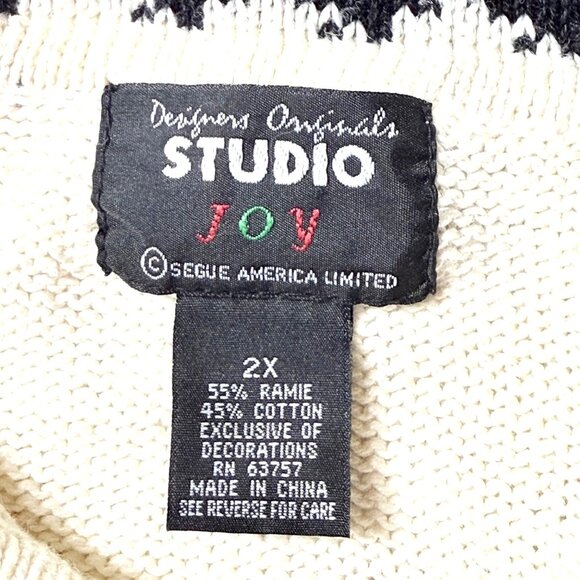 Vintage Design Originals 90s Christmas/Holiday Embroidered Cardigan Size 2X NWT - Picture 7 of 9